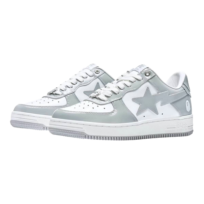 A Bathing Ape Bape Sta Patent Leather ‘Light Grey/White’