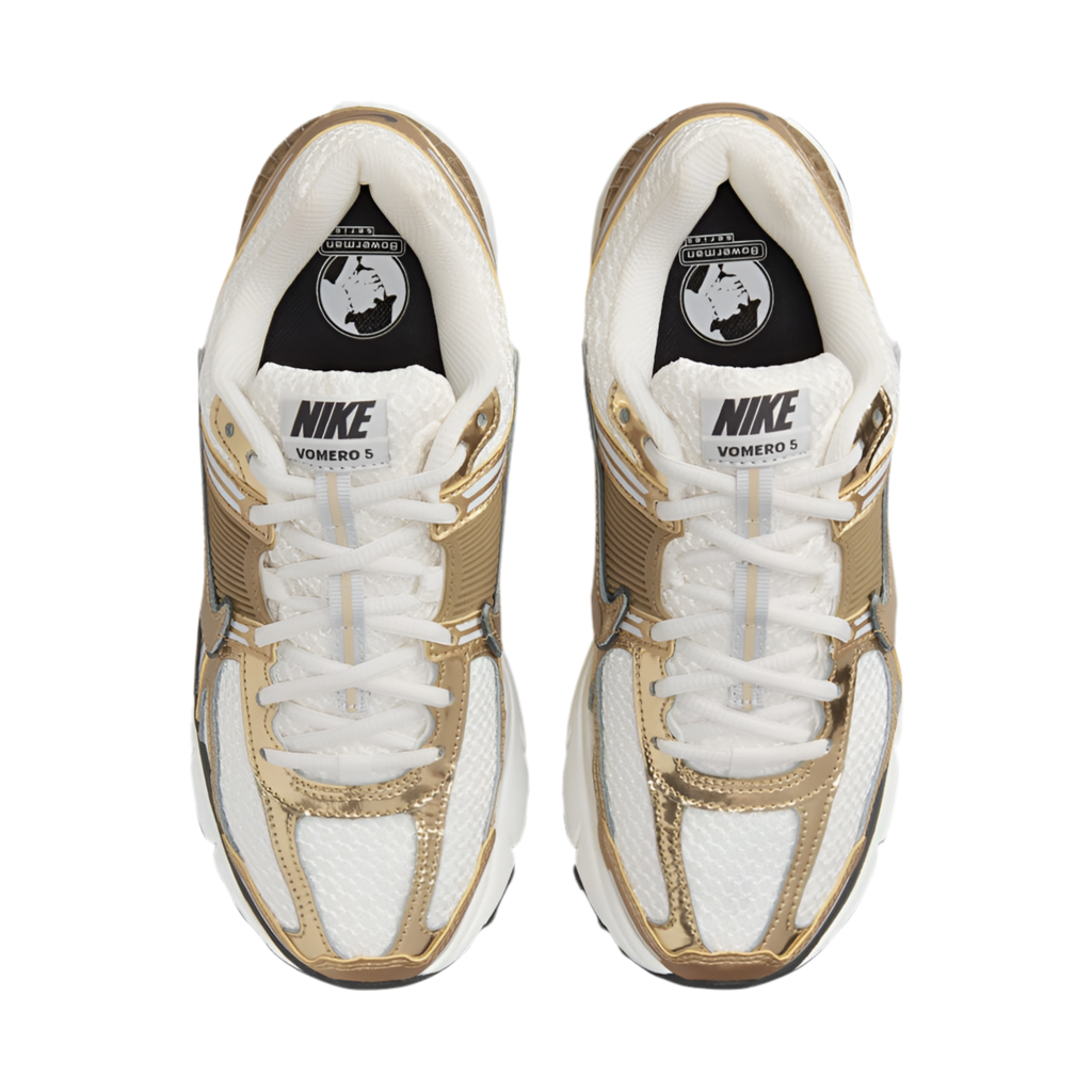 حذاء نايكي فوميرو 5 'أبيض كريمي/ذهبي معدني'