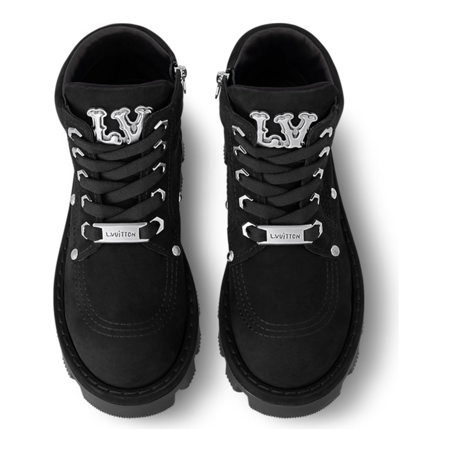 حذاء لويس فويتون LV ذو رباط للكاحل باللون الأسود