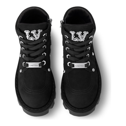 حذاء لويس فويتون LV ذو رباط للكاحل باللون الأسود