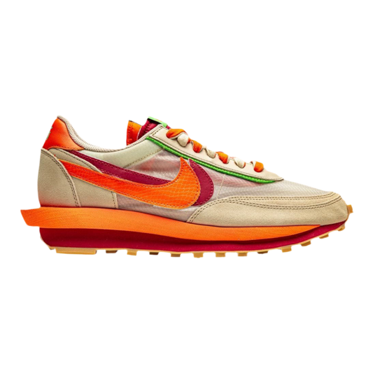 Nike x sacai x CLOT LDWaffle "Net Orange Blaze"