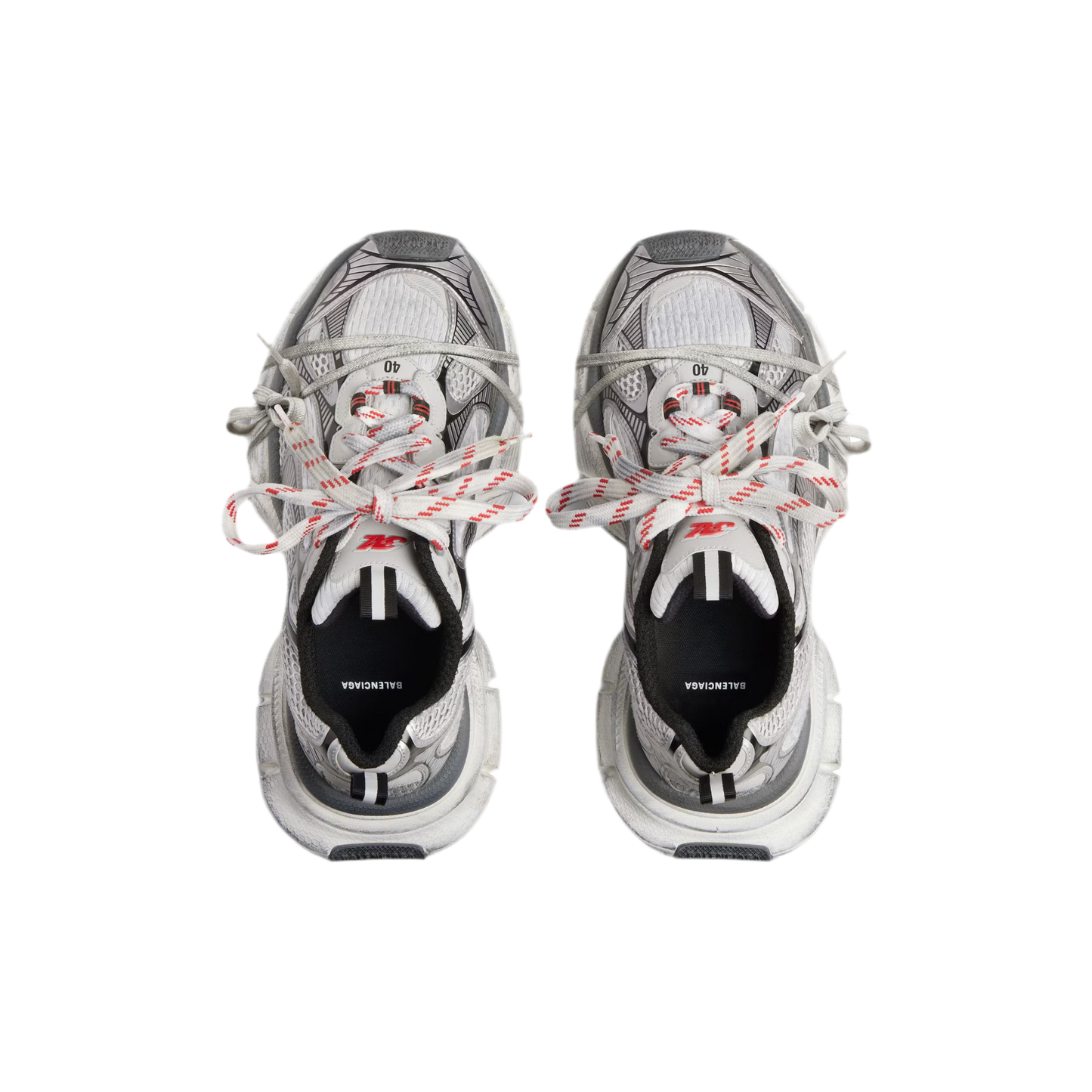 Balenciaga 3XL ‘grey, white and red mesh’